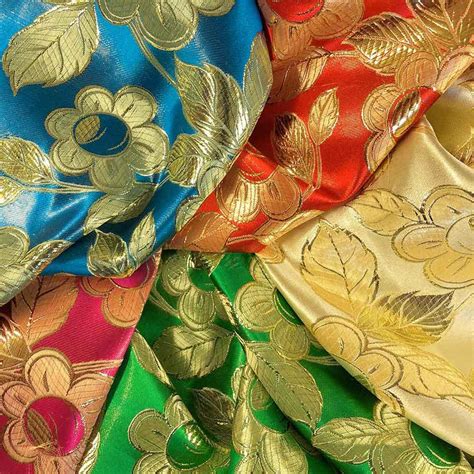 metallic floral gold multicolor fabric buy in bulk|Floral Metallic Italian Brocade .